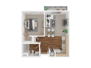 1x1B AGE 55+ 122 floor plan